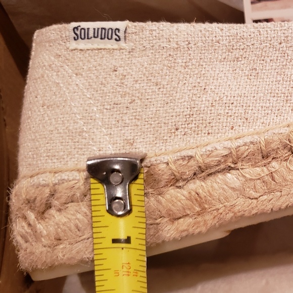 Soludos New Embroidered Espadrilles Slip-On Platform Comfort Flats NIB Sand 🎉HP - Picture 7 of 7